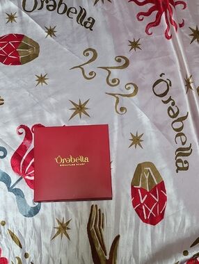 Orabella Signature Scarf - Red & Gold Box Nwt
